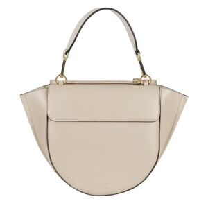 Wandler Cream Leather Shoulder Bag with Gold Hardware